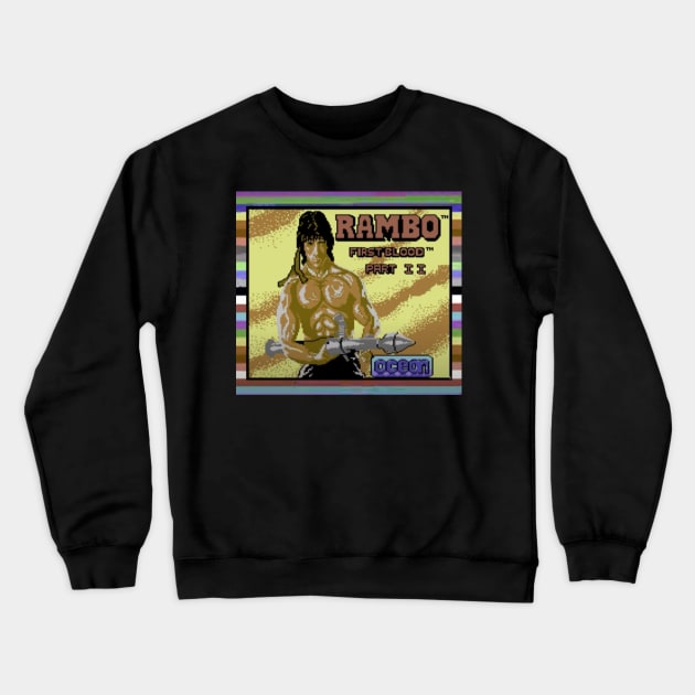 Rambo 1987 Commodore 64 Load Screen Crewneck Sweatshirt by Republic of NERD 